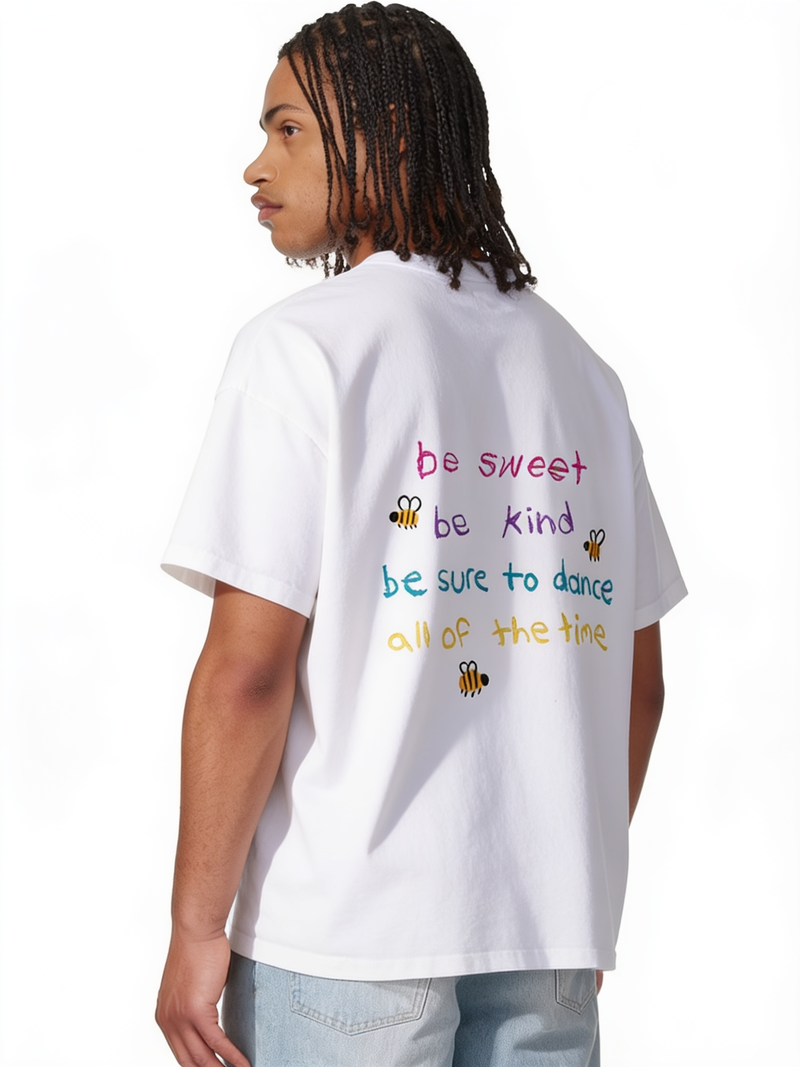 Honey Doodle Heavyweight Drop Shoulder Cotton T-Shirt